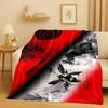 Retro L-Linkin Park Sign Rock Band Music Flannel Blanket,Ultra Soft Warm Plush Throw for Home Bedroom Bed Sofa Cover Camping