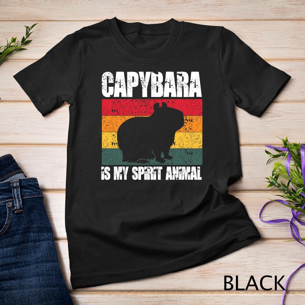 Capybara Is My Spirit Animal Shirt Capybara Pet Animal Gifts Unisex T-Shirt Mens Womens Tees Top M