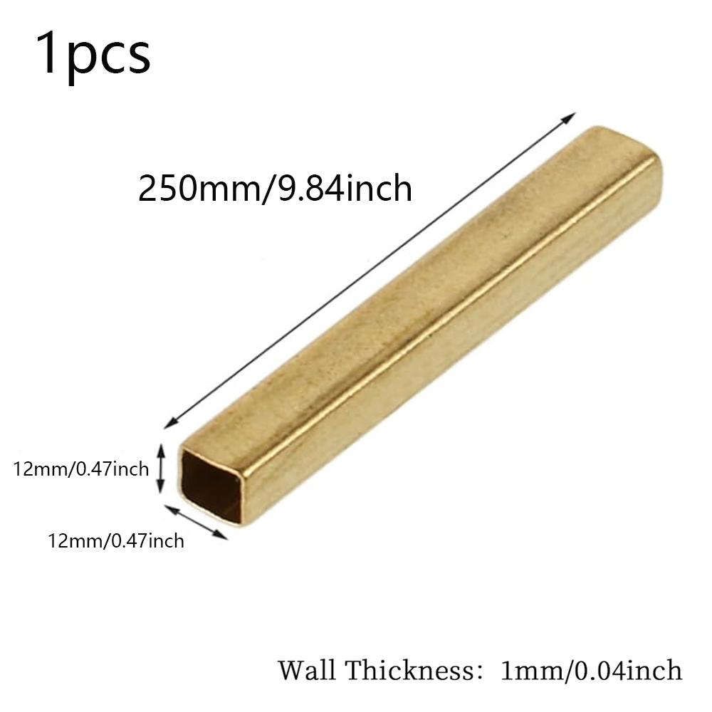 

1шт діаметр 6-20мм довжина 250мм апаратна латунь порожниста квадратна труба DIY матеріали для моделювання латунна квадратна труба 12x12x1x250mm 1pcs