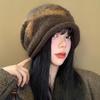 Korean Sweet and Cool Versatile Thickened Bow Pile Hat Autumn and Winter Casual Windproof Warm Wool Hat Big Head Cold Hat