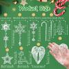 Christmas 18-Piece Snowflake & Icicle Acrylic Tree Decorations Set