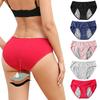 Physiological Underwear Women'S Widened, Enlarged And Leak-Proof Special Underwear For Menstrual Aunts Low Waist Solid Color Menstrual Underwear 9057