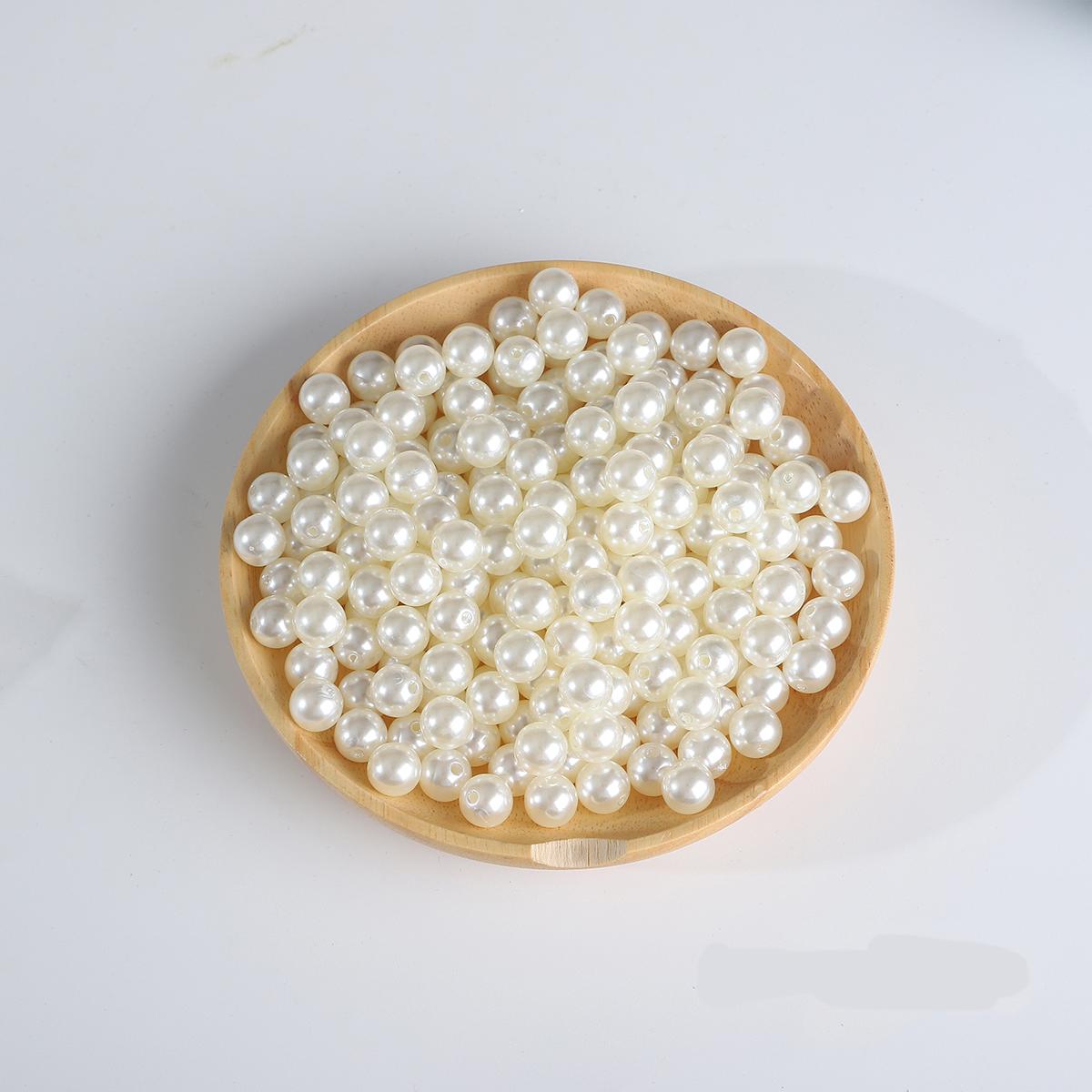 4-10мм Белые Бежевые Имитация Жемчуга Бусины Круглые АБС Свободные Бусины Для Рукоделия Изготовления Ювелирных Изделий DIY Ожерелье Браслет 8mm about1000pcs