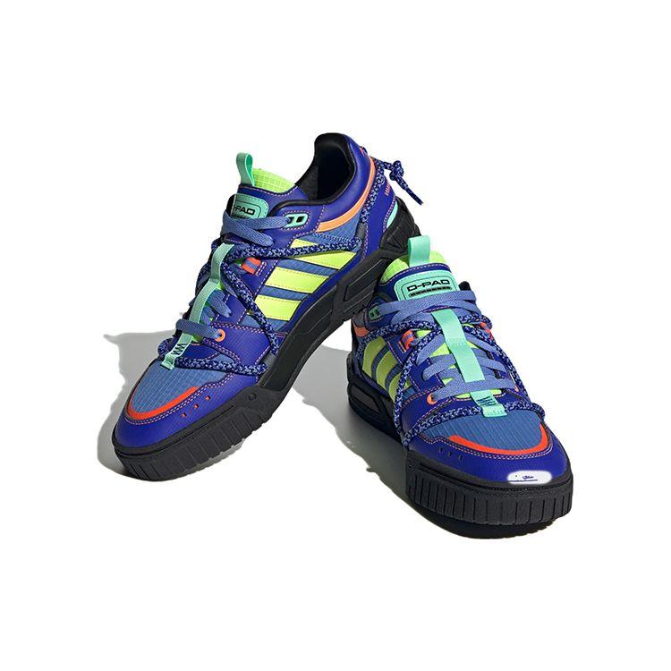 Adidas Neo D-Pad Trendy Casual Non-Slip Wear-Resistant Low-Top Skate Shoes Unisex Sneakers Blue Green Yellow HQ7057