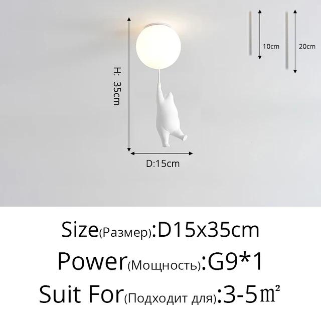 Cartoon Bear Baby Led Chandeliers Balloon Lights Children Bedroom Living Dining Room Pendant Hanging Lightings Designer Lamps