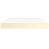 Pocket Spring Mattress Medium Cream 140 X 200 X 20 Cm Artificial Leather