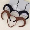 Set Costume Antilope 4 Pezzi Fascia con Orecchie di Antilope Coda Naso per Festa di Halloween Natale Costume Cosplay Animale per Bambini