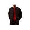 Comfortable Solid Color Minimalist Long Sleeve Jacket Men Jackets Black 00040EM567-UB1