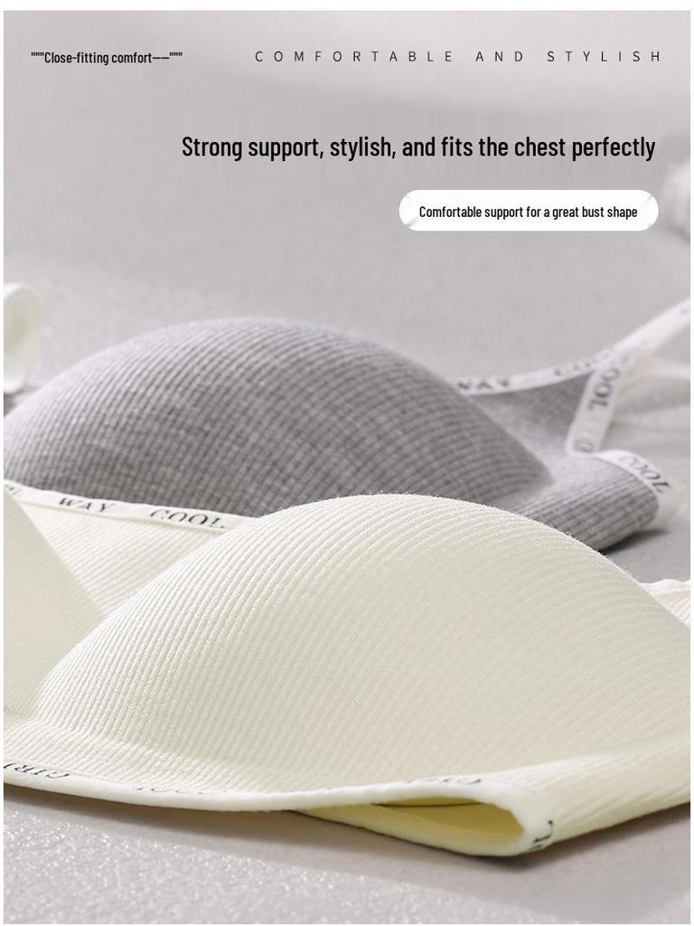 Seamless Strappy Lift-Up Bra with Comfortable Chest Pad