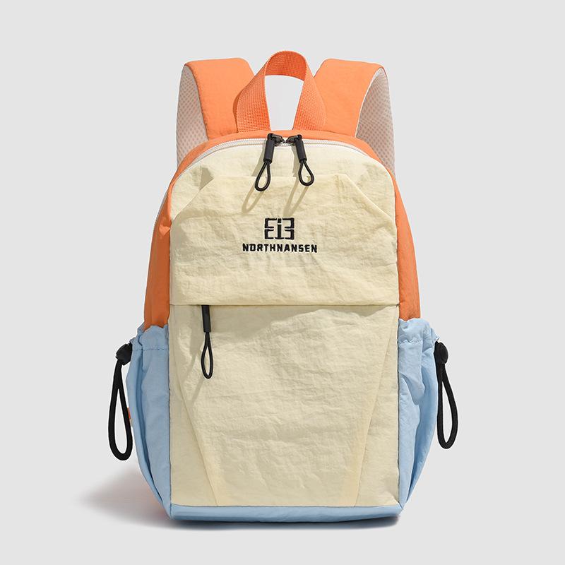 Schoolbag New Tide Outdoor Travel Small Backpack Washed Cloth Lightweight Waterproof Contrast Color Schoolbag Ultra Light Versatile Backpack