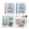PVC Envelope Savings Challenges Book Button Closure Cash Envelope Wallet Planners Adult