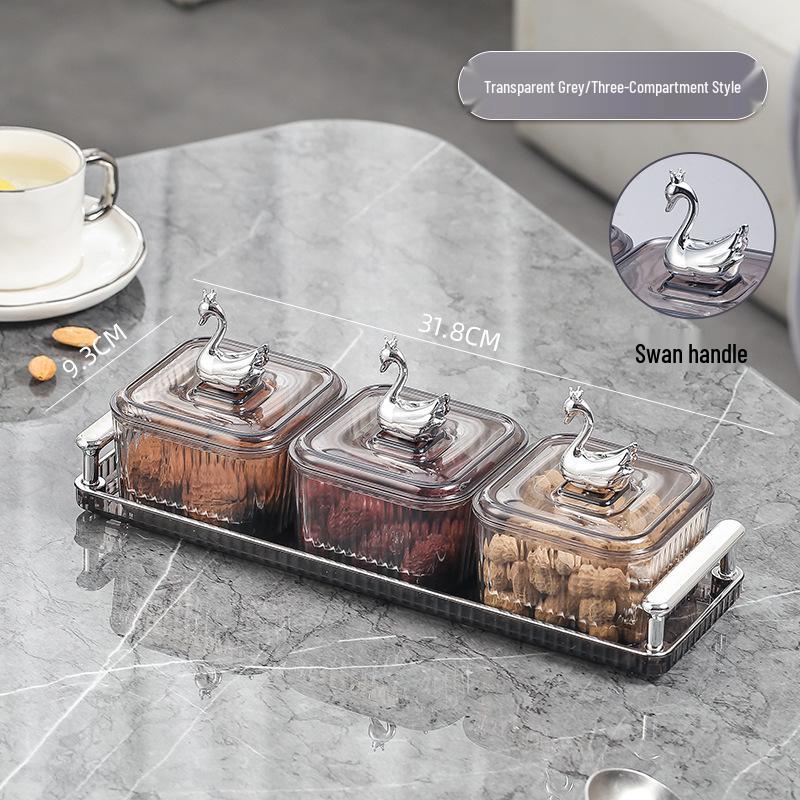 

Элегантная прозрачная тарелка для фруктов и закусок для гостиной или кофейного столика