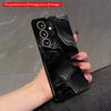 2DFlat Samsung Phone Case Abstract Black & White Fluid Waves Phone Case Applicable To Galaxy S23 S24 S25ULTRA S26 A12 A14 A15 A16 A54 A55
