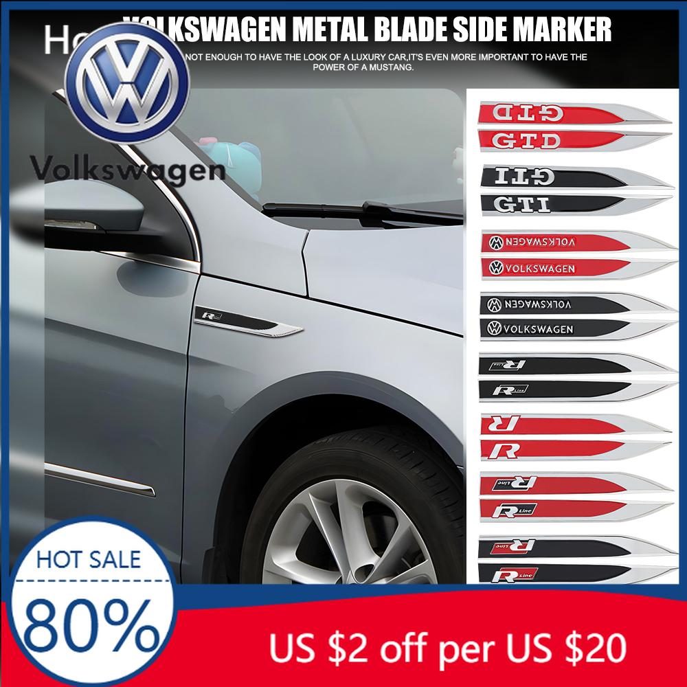 Pro VW Volkswagen Jetta MK5 Golf 2ks Boční lišta blatníku auta Znak Samolepka Dekorativní doplňky pro Volkswagen VW GTI R G