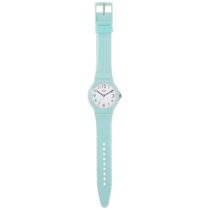 J-AXIS Watch Pastel Color Watch Simple Easy-to-Read Plastic Case Round Lightweight Matching Pair Children Students TCG73 Unisex Blue One