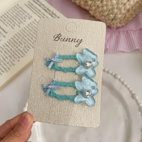 Summer Sequined Bow Flower Hairpin Sweet Children's Hair Accessories Do Not Hurt The Hair Side Bangs Hairpin Headdress Bb Clip