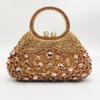 Large Capacity Women Rhinestone Top-Handle WHTUOHENG  Wedding Purse Gold Metal Female Evening Clutch Bag Lady Small Phone Bags