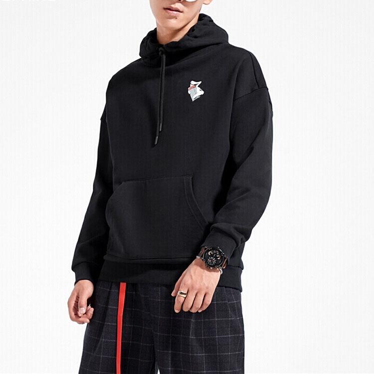 Li Ning X OG Slick Collaboration Graffiti Pattern Casual Sports Hoodie Men Hoodies Black AWDND01-2