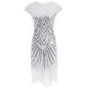 Abito Gatsby con Paillettes e Frange Anni '20 - Abbigliamento da Ballo per Feste Formali X-082
