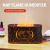 Diffuseur d'arômes à flamme vacillante - Brume automatique, Compact pour la maison/l'hôtel, Diffuseur d'huiles essentielles à grain de bois craquelé