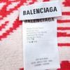 Great BALENCIAGA Scarf Large all-over logo shawl Red Ivory Virgin wool Women S 583121 Used