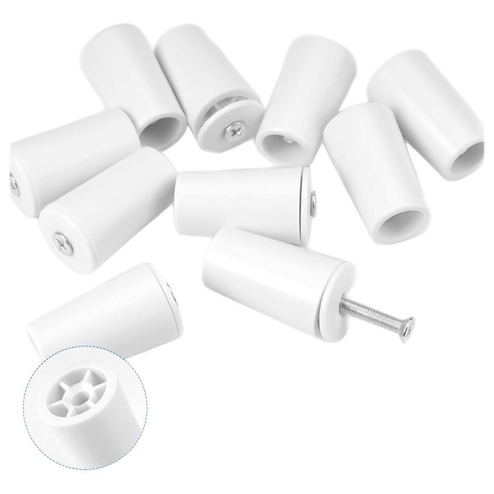 8 Stück 40mm Weißes Kunststoff-Rollladen-Stopperset Mit Schrauben Verhindert Übermäßiges Gleiten Für Fensterladen-Hardware-Zubehör