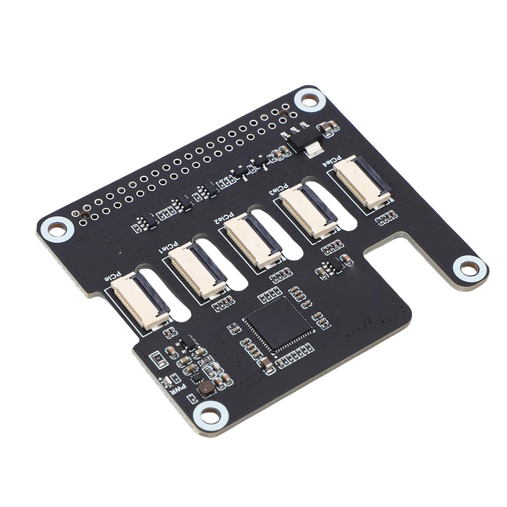 PCIe To 4 Ch PCIe FFC Adapter Board Fit for RasPi 5 PCIe Gen2  Pansion Module with 4 FFC Connectors Supports Multiple PCIe HAT  Ing