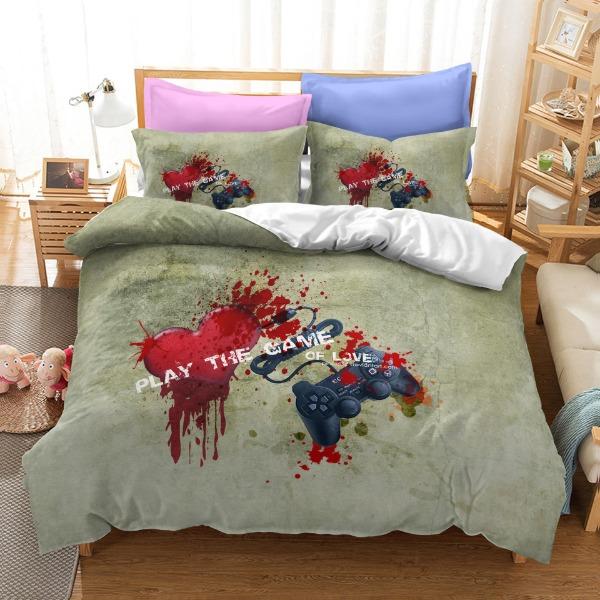 Spielekonsolen-Griff Zwei Serien Bettwäsche Dreiteiliges Eaby Heimtextil-Set