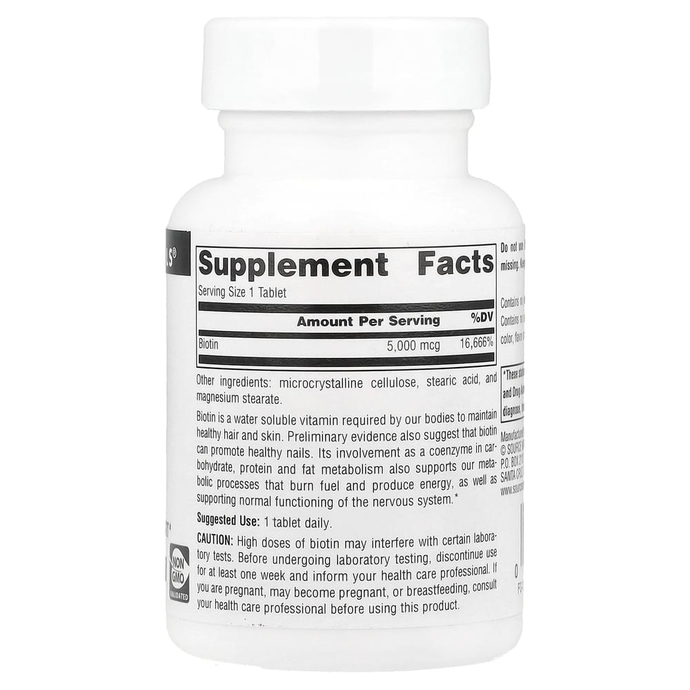 Source Naturals Biotin 5000 Mcg 120 Tablets