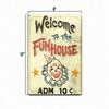 Fun House Vintage Clown Metallblechschild für Küche Bar Zimmer Wanddekor