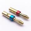 Gold Plated Banana Plugs Banana Plug Video Speaker Adapter Sound Installation for Speaker Wire Amplifiers Connection
