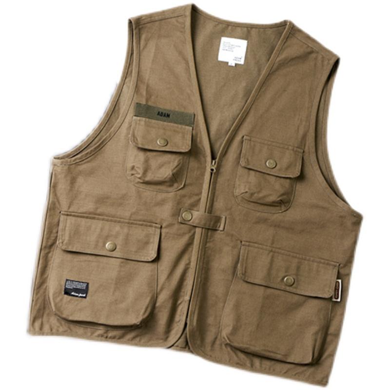 Japanese Sle Loose Casual Denim Vest Women Summer Thin Versatile Loose Outerwear Workwear Vest V-Ne Multi-ket Design