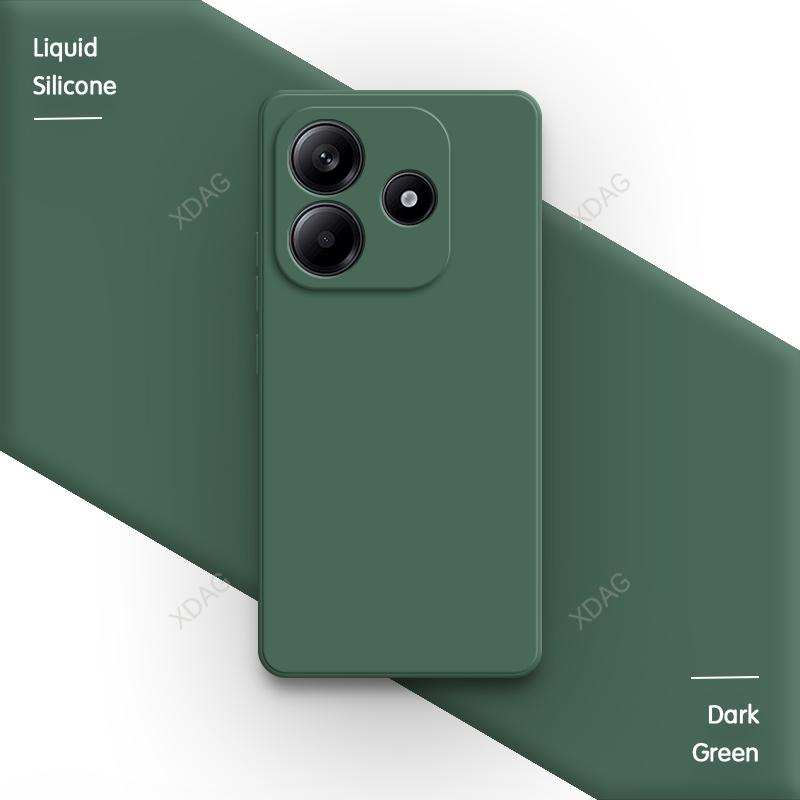 Liquid Silicone Phone Case for Redmi Note 14 Pro Plus Pro+ 14S Note14 14Pro 4G 5G Original Soft Back Cover Classic Shell Housing