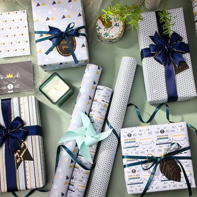 50*70cm Verjaardagscadeau Inpakpapier Festival Bloemenboeket Cadeauverpakking Papier Bruiloft Kerstfeest Decoratie DIY Knutselpapier