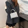 Korean Fashion Pu Rivets Small Square Bag With Stitching Detail And Interior Card Slot For Casual Outings