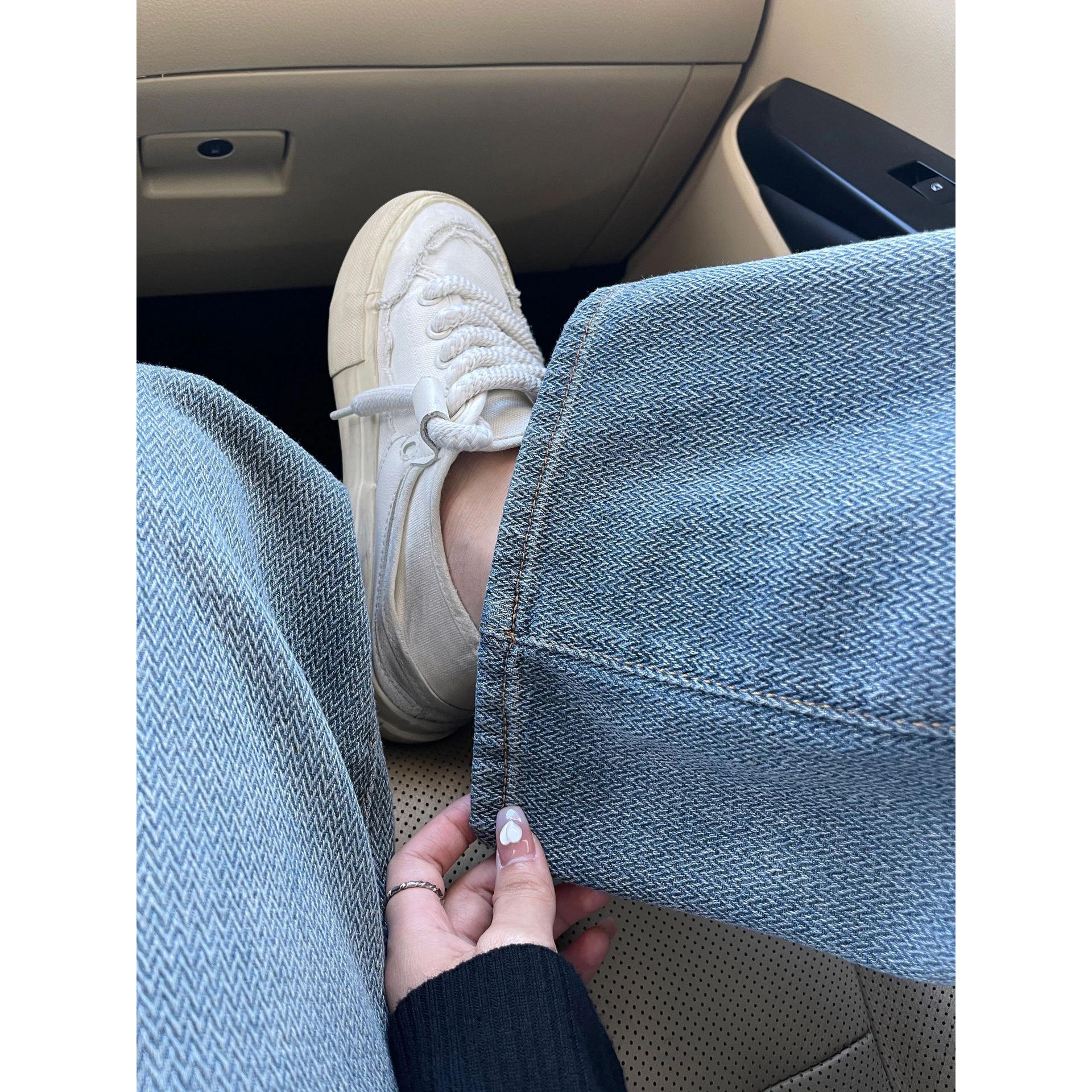 

Женские джинсы больших размеров в стиле ретро с высокой посадкой и прямыми штанинами - Свободные, стройнящие, драпирующиеся брюки для осени/зимы Default Option