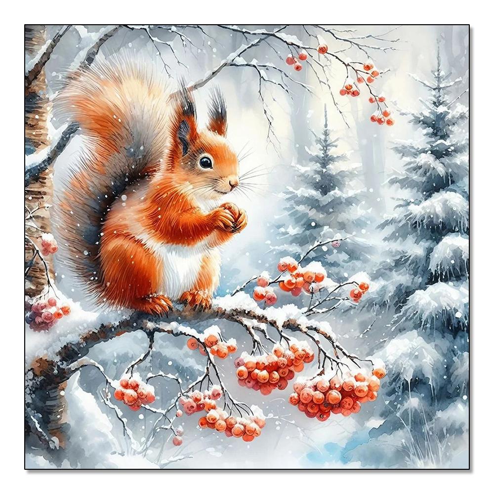 

Полная круглая алмазная живопись Животное Волк 5d DIY Алмазная мозаика Пейзаж Зима Домашний декоративный Набор для рукоделия из стразов Full Round 25x25CM