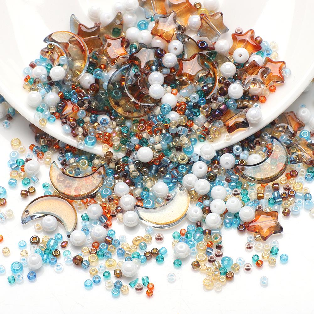 Star Moon Light Bead & Seed Bead DIY Jewelry Set for Earrings, Bracelets & Necklaces