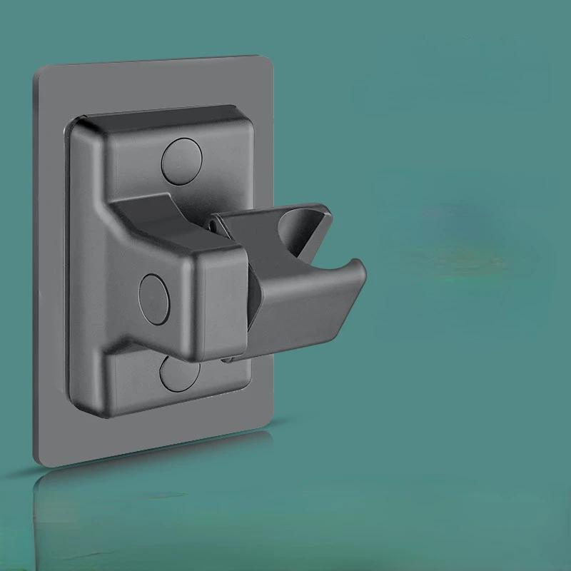 Держатель для душевой лейки из АБС-пластика, настенная душевая стойка, самоклеящаяся, регулируемая, вращающаяся, ручная, аксессуары для ванной комнаты темно серый