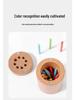 Montessori Wooden Color Sorting Cups for Toddlers 1-3 Years – Educational Kindergarten Toy for Color Recognition