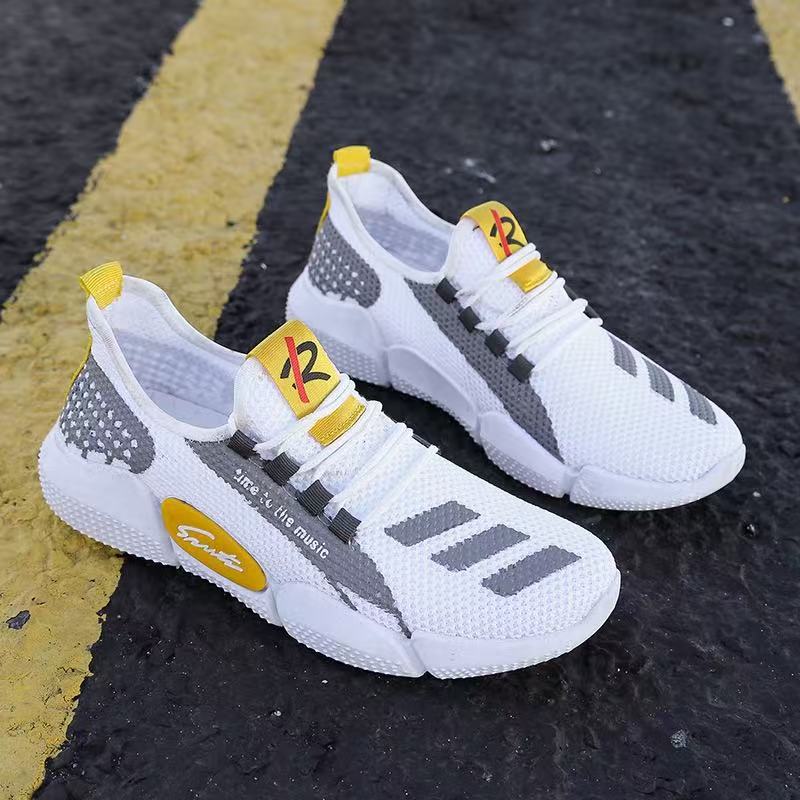 Spring, summer and autumn new young men's trendy sports shoes casual running cloth shoes men's trendy cloth shoes