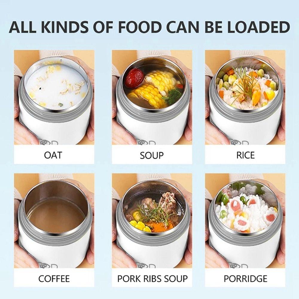 Stainless Steel Thermal Vacuum Soup Cup Reusable Thermos Containers Lunch Bag Food Warmer Lunch Box