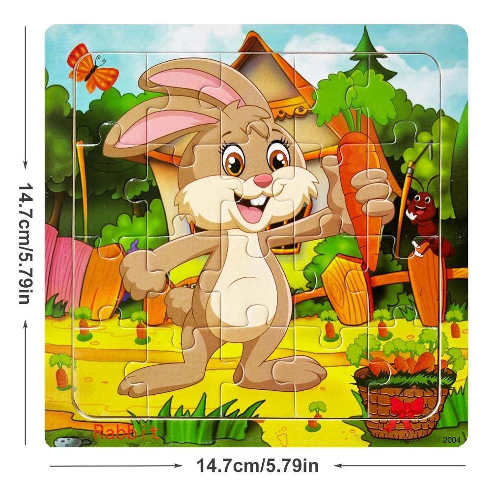 1ks 14,7cm/5,79in Drevené puzzle Dopravné vozidlo Morský živočích Štýl Puzzle Hra Vzdelávacia hračka pre deti