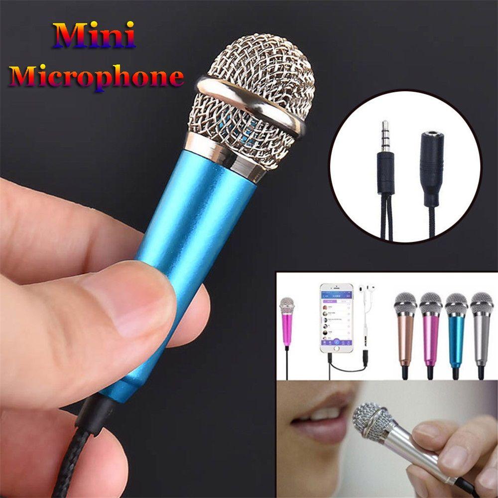 Portable Stereo Audio Condenser Mini Microphone Karaoke 3.5mm Wired