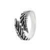 Vintage Angel Devil Wing Open Adjustable Ring Retro Feather Finger Ring for Men Women Couple Fashion Jewelry Gift