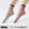 Ultrathin Transparent Socks for Summer Cotton Silk Thin Socks Lady Lace Mesh Elastic Socks Patchwork Crystal Ankle Socks Female Short Socks