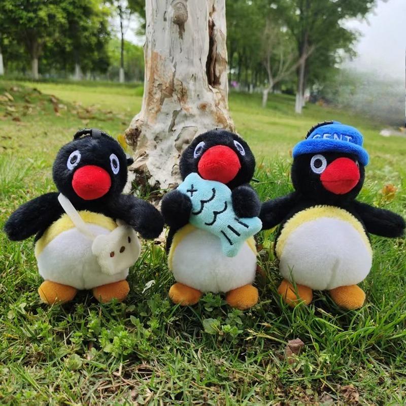 Lieblicher Pinguin Plüsch Schlüsselanhänger Kreativer Rucksackanhänger Kawaii Cartoon Umarmender Fisch Pinguin Puppe Niedliche Dinge Mädchen Frauen Geschenk