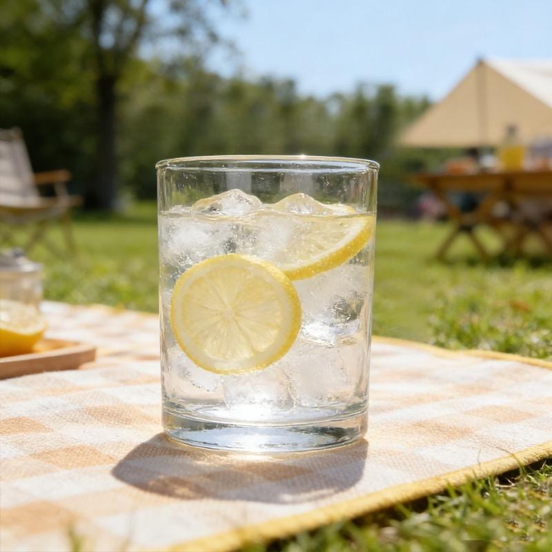 180ml/230ml Straight Glass Cup Transparent Water Cup Snowflake Shaped Glass Cup Cocktail Glass Drinking Glasses New Year Gift