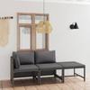 Day and Night - Day and Night 3-piece Garden Furniture Set and Gray Synthetic Rattan Cushions
