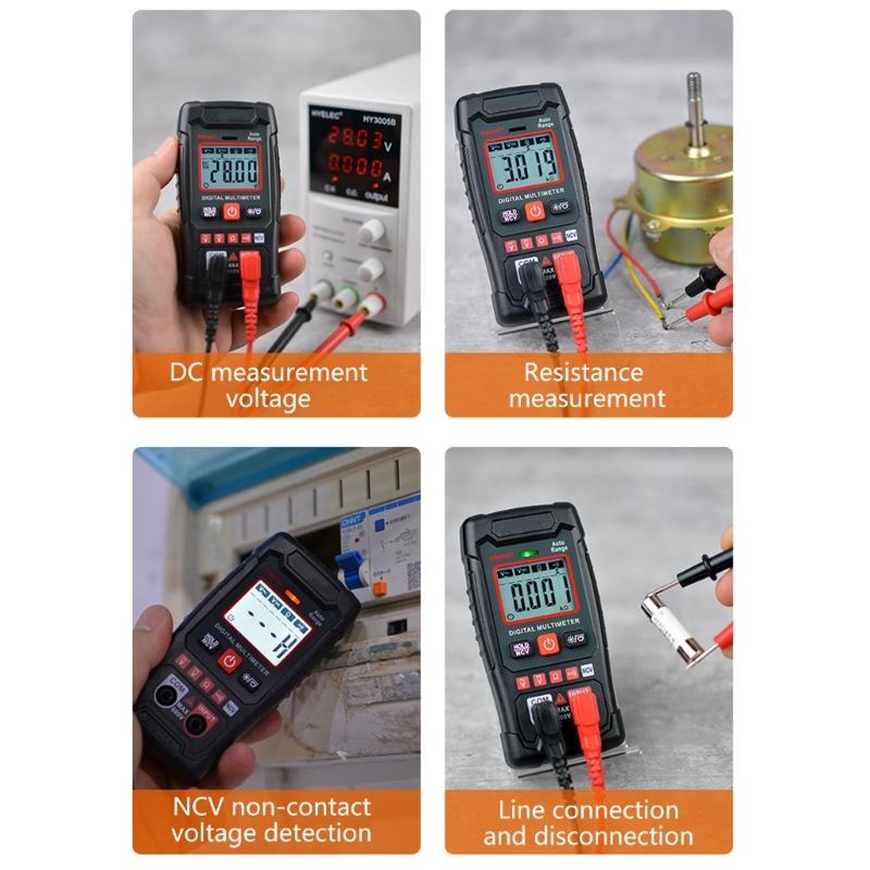 Handheld Digital Multimeter AN109 Automatic Ranges Voltmeter Voltage Tester for Accurate Voltage Testing